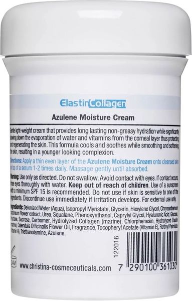 Christina Elastin Collagen Azulene Moisture Cream Зволожуючий азуленовий крем для нормальної шкіри CHR103 фото