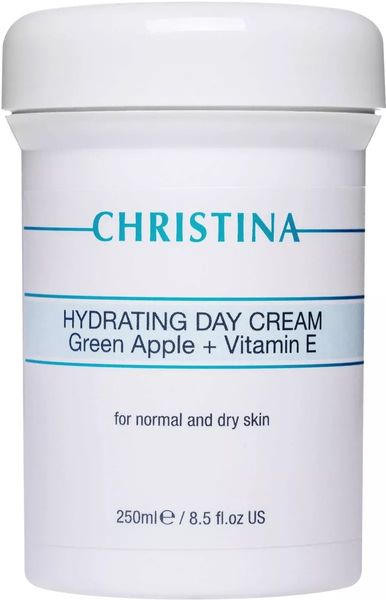 Christina Hydrating Day Cream Green Apple + Vitamin E Зволожуючий крем для нормальної та сухої шкіри, 250 мл CHR113 фото