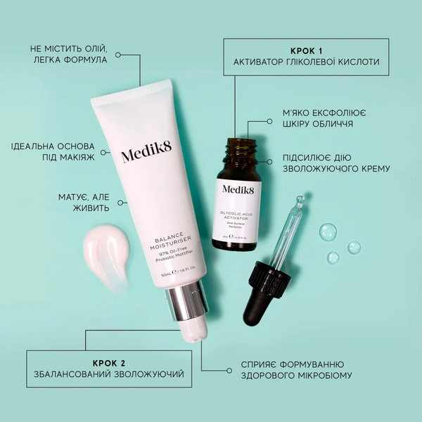 Balance Moisturiser with Glycolic Acid Activator - зволожуючий крем для проблемної шкіри з пребіотиками та активатором з гликолевою кислотою P08798 фото