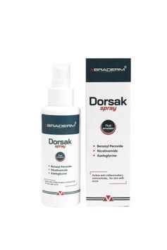 Dorsak spray Braderm &mdash; спрей з бензоїл пероксидом 6% для тіла 100 мл BRADERM-DORSAK-SPRAY-100 фото